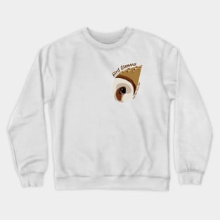 Barn Owl (Large Text) Crewneck Sweatshirt